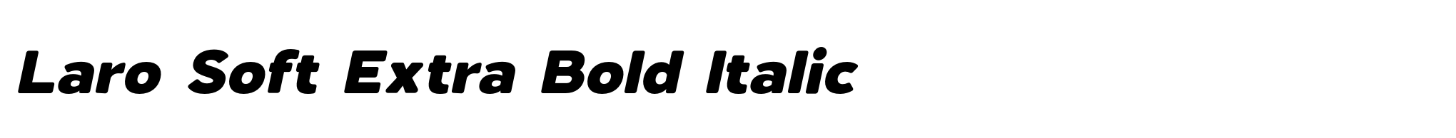 Laro Soft Extra Bold Italic image